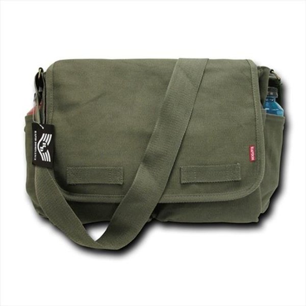A1 Luggage Classic Military Messenger Bag; Woodland A1679426